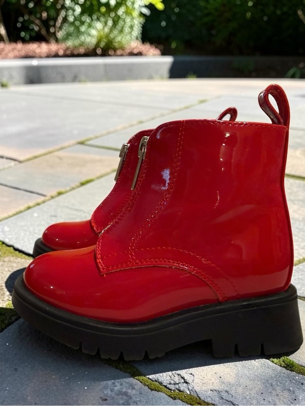 Baby GAP Red Patent Kids Chelsea Boots NWOT